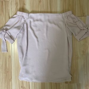 Baby pink Babaton off-shoulder top